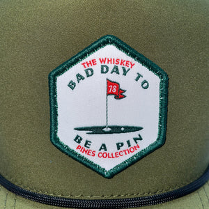 Dark Green & Black "Bad Day To Be A Pin" Rope Trucker Hat
