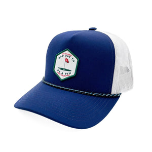 Navy & White "Bad Day to Be A Pin" Rope Trucker Hat