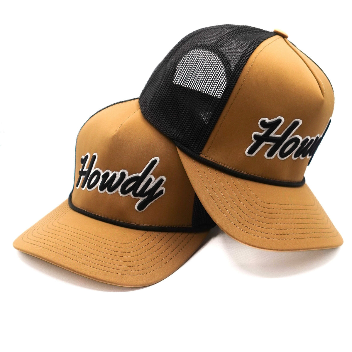 Black and Yellow \'Howdy\' Trucker Hat Howdy Darlin main image 2
