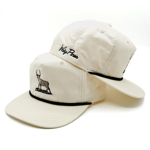 Cream "White Tail Deer" Rope Hat