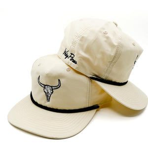 Cream "Longhorn Skull" Rope Hat