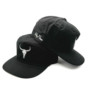 Black "Longhorn Skull" Rope Hat