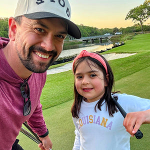 Tan & Black "GOLF" Trucker Hat | Backwards Lettering | #18 Chair on the Green | Cowboy Concert | Country Club Golf Cap | Dad Life | Golfer