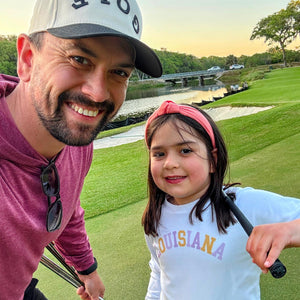 Tan & Green "GOLF" Trucker Hat | Backwards Lettering | #18 Chair on the Green | Cowboy Concert | Country Club Golf Cap | Dad Life | Golfer