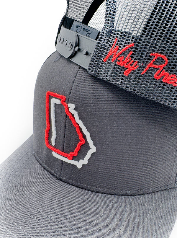 Red & White is Georgia - Black Trucker Hat
