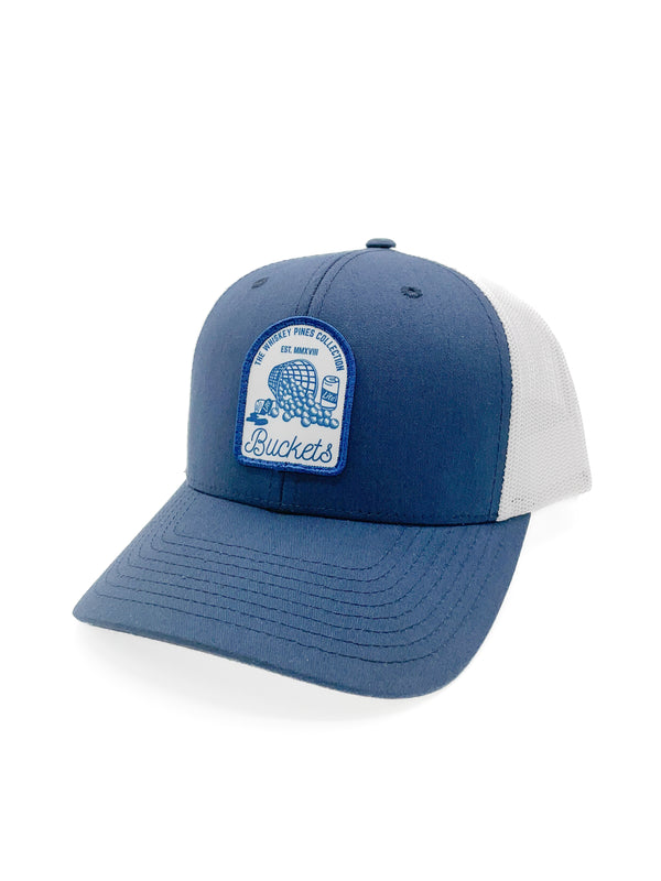 "Buckets" Trucker Hat: Golf, Beer, and Practice