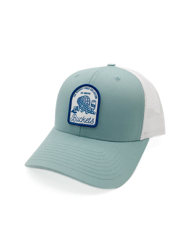 "Buckets" Trucker Hat: Golf, Beer, and Practice