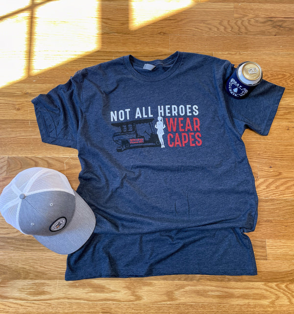 Dark Navy "Not All Heroes Wear Capes" T-shirt