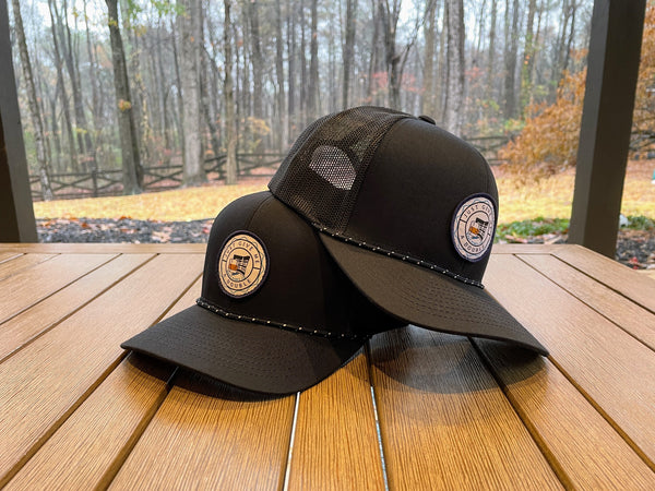 Dark Navy "Just Give Me a Double" Rope Trucker Hat