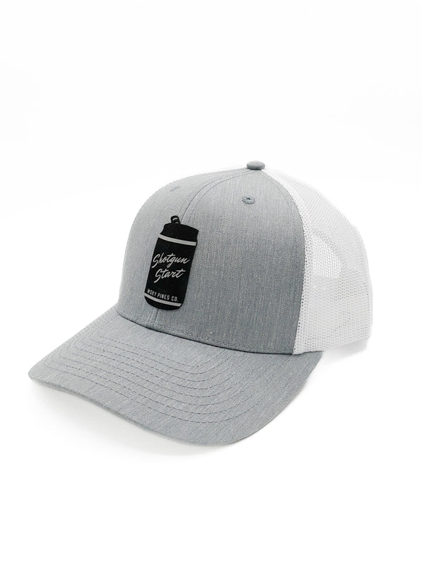 Grey & White "Shotgun Start" Hat