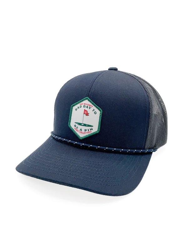 Dark Navy "Bad Day To Be A Pin" Rope Trucker Hat