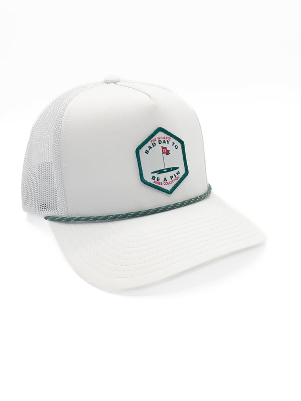 White "Bad Day To Be A Pin" Rope Trucker Hat