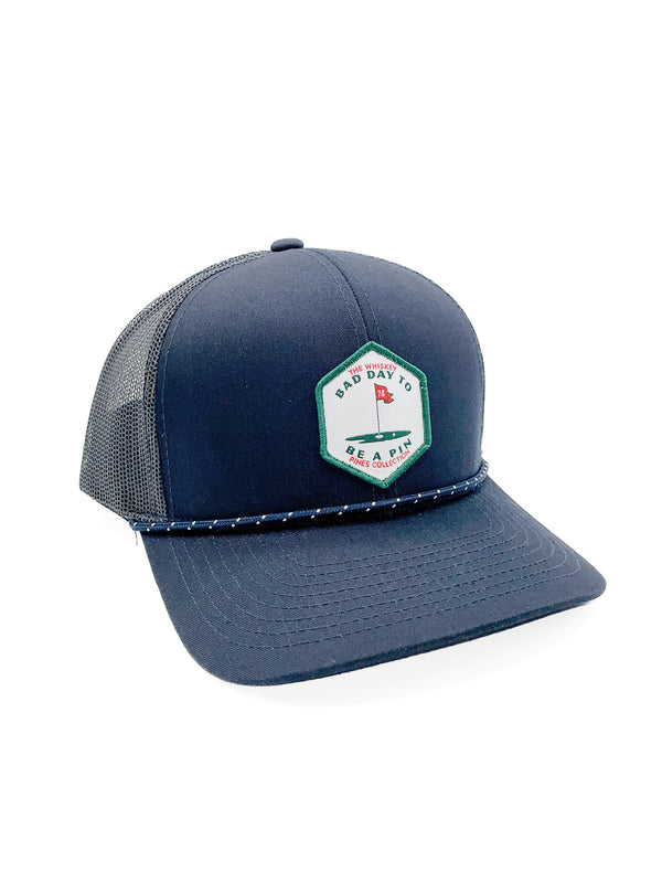 Dark Navy "Bad Day To Be A Pin" Rope Trucker Hat