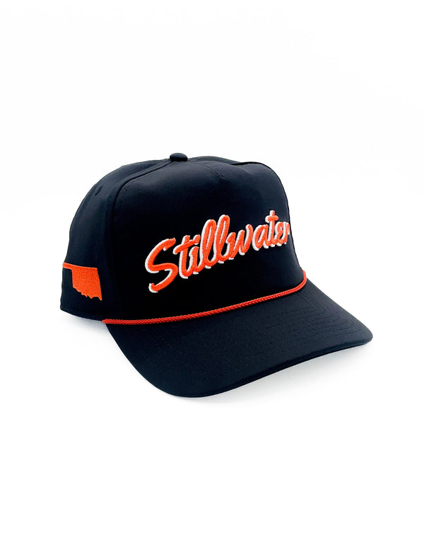 Black "Stillwater, OK" Rope Hat