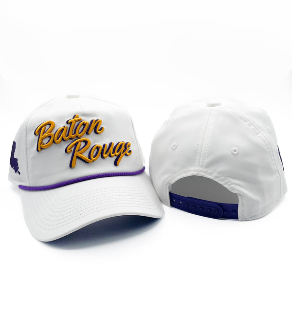 Kids Size White "Baton Rouge, LA" Rope Hat