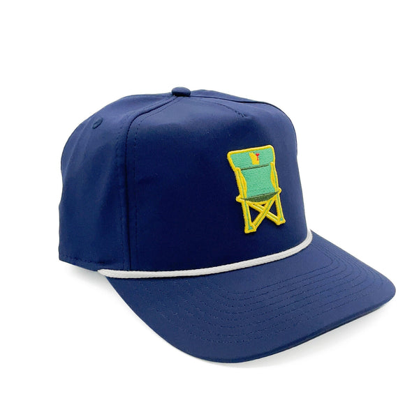 Navy "The Augusta Golf Chair" Rope Hat