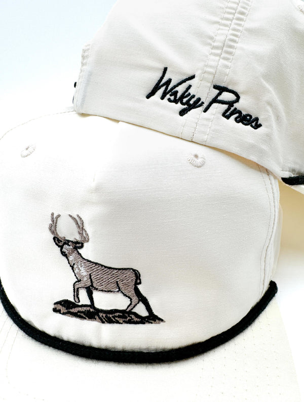 Cream "White Tail" Rope Hat | Retro 5-Panel | Hunting Duck Camp | Richardson Umpqua | Outer Banks | Golf | Father's Day | Christmas