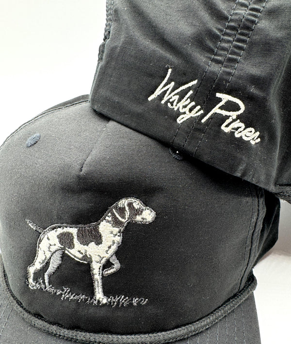 Black "Pointer" Rope Hat | Retro 5-Panel | Hunting Duck Camp | Richardson Umpqua | Outer Banks | Golf | Father's Day | Christmas