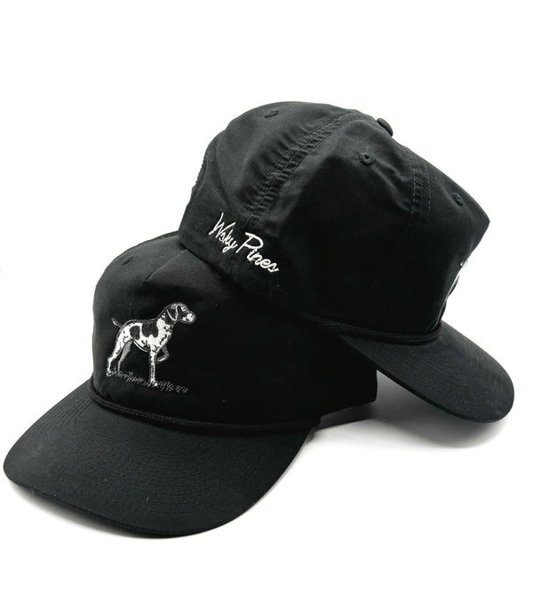 Black "Pointer" Rope Hat | Retro 5-Panel | Hunting Duck Camp | Richardson Umpqua | Outer Banks | Golf | Father's Day | Christmas