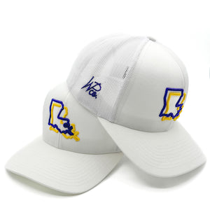LSU is Louisiana - White Trucker Hat