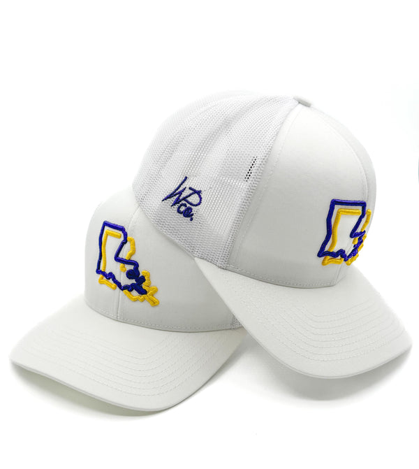 LSU is Louisiana - White Trucker Hat