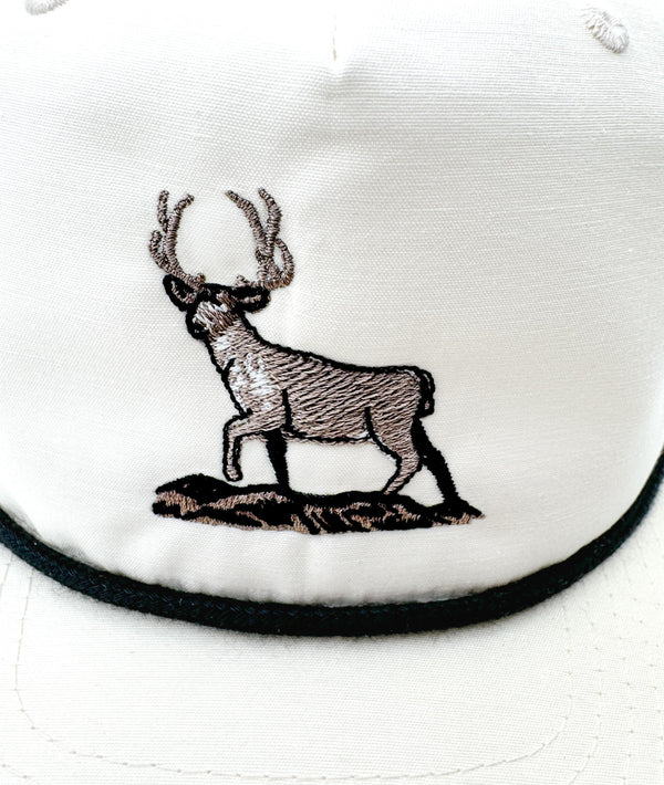 Cream "White Tail Deer" Rope Hat