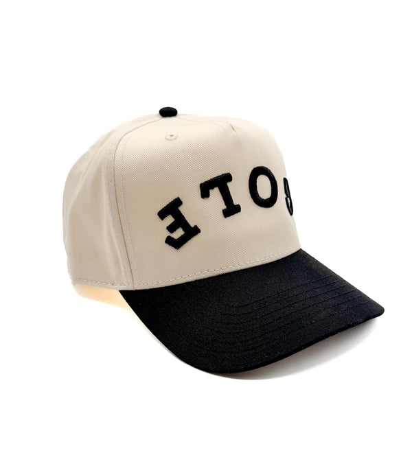 Tan & Black "GOLF" Trucker Hat | Backwards Lettering | #18 Chair on the Green | Cowboy Concert | Country Club Golf Cap | Dad Life | Golfer