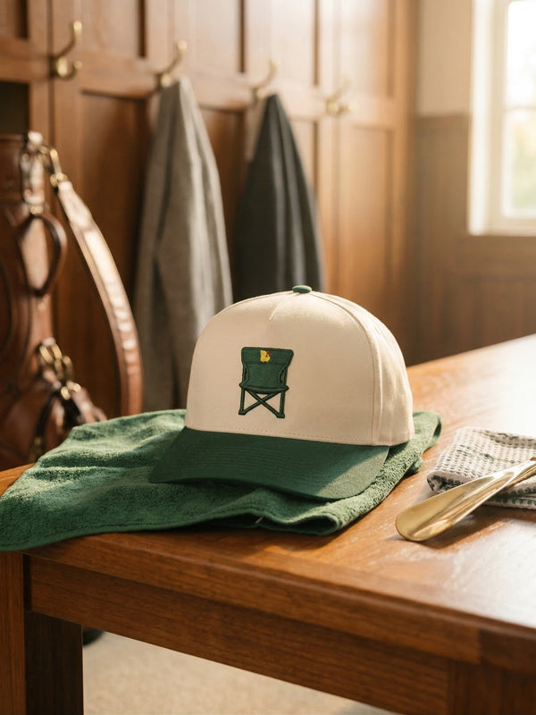 "Augusta's Greenside" Tan/Green Hat