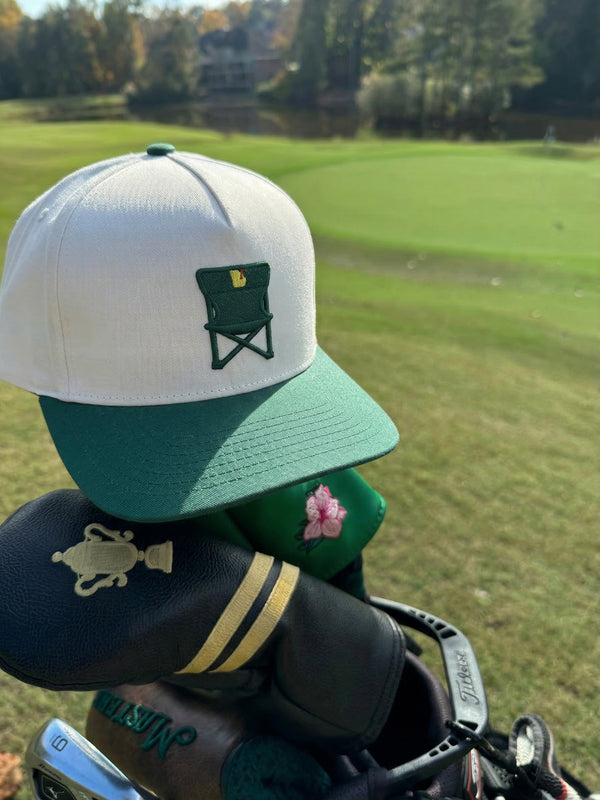 "Augusta's Greenside" Tan/Green Hat