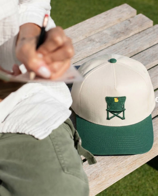 "Augusta's Greenside" Tan/Green Hat