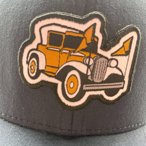 Navy & White Ramblin Wreck Hat | Tech | Football Trucker Hat | Georgia | Yellow Jacket | Patch Hat | College Football | Golf